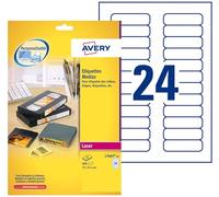 Avery - Pochette de 600 Étiquettes Autocollantes pour Cartouche numérique, Personnalisables et imprimables, Format 72 x 21, 15 mm, Impression Laser, (L7665-25)