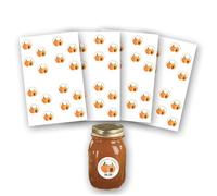 AVERY - 64 Étiquettes Rondes Satinés Confitures d'Abricot Inscriptibles - Adhésif Sans Solvant pour Usage Alimentaire - Format Ø 47 mm