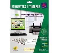 Avery Étiquettes pour timbres J8159 G – 72 étiquettes 63,5×33,9 mm imprimables (jet d'encre)