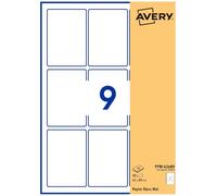 Avery - Pochette De 90 Étiquettes Autocollantes Rectangulaires, Papier Blanc, Format 62X89 mm, Personnalisables Et Imprimables Laser, Jet D'Encre Et Copieur (PPW-62X89.Fr)