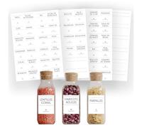 AVERY - Pochette de 96 étiquettes minimalistes prêtes à l'emploi pour bocaux de produits alimentaires, format carré 4,8x4,8cm