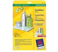 Avery Étiquettes autocollantes L7783-25 transparentes brillantes 96 x 50,8 mm 250 Impression laser