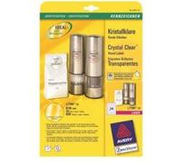 Avery - Polyester - brillant - adhésif permanent - limpide - diamètre 40 mm 600 étiquette(s) (25 feuille(s) x 24 étiquettes G