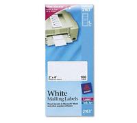 Avery Products - Avery - Laser Jet d'encre/étiquettes de Publipostage, Mini-sheet, Mini-sheet, 2 x 4, Blanc, 100/Lot - vendus par lot de 1 - Idéal pour quand vous avez besoin que quelques étiquettes plutôt que toute une feuille. - Permanent étiquettes autocollantes Clé et de rester en place. - conçu pour nourrir manuellement par le Laser et à jet d'encre. - 4 1/4 x 10 feuilles. -