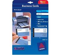 Cartes de visite Quick&Clean, 260 g/m2, blanc mat