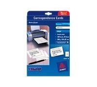 Avery Cartes de correspondance C2318-25i 82 x 128 mm 260 g/m² blanches recto/verso – Pochette 100