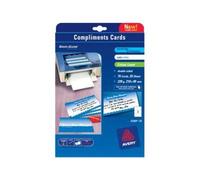 Avery Quick&Clean - Cartes de visite double face à bords lisses - blanc - 99 x 210 mm - 220 g/m² - 75 carte(s) ( 25 feuille(s) x 3 )