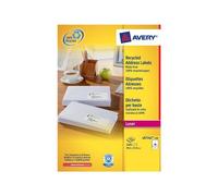 Avery QuickPEEL Recycled Labels - Adhésif permanent - blanc naturel - 33.9 x 99.1 mm 1600 étiquette(s) (100 feuille(s) x 16 étiquettes adresses