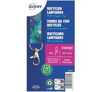 Avery R4828JU 10 tours de cou recyclés pré-imprimé jungle avec mousqueton | 10 tours de cou recyclés Jungle