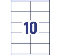 Avery Réf 3425 Étiquettes photocopie Blanc 105 x 57 mm 10 par feuille 1000 étiquettes (Import Royaume Uni)