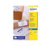 Avery Réf J8159-25 Étiquettes adresse Séchage instantané Jet d'encre 63,5 mm x 33,9 mm Blanc 24 étiquettes / feuille 600 étiquettes total (Import Royaume Uni)