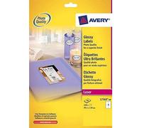 Avery Réf L7769-40 Lot de 160 étiquettes adresse couleur Laser 4 étiquettes par feuille 139 x 99,1 mm
