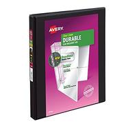 Avery Reliure de vue durable, anneaux obliques de 1,3 cm, DuraHinge, 12 classeurs noirs (17001)