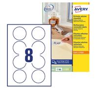 Avery Removable, Round, Circular Labels - Printable & Customizable, 8 per A4 She