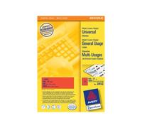 Avery - Rouge - 105 x 37 mm 1600 étiquette(s) (100 feuille(s) x 16) étiquettes pour dossiers