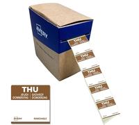Avery Rouleau de 1000 Etiquettes "JEUDI" - 25x25mm - Amovibles (DLSTHUREV-1000)