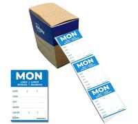 Avery Rouleau de 500 Etiquettes "LUNDI" avec détails - 40x56mm - Amovibles (DLDMONREV-500)