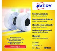 Avery-Zweckform Etiquette prix PLR1226 décollable Largeur des étiquettes: 26 mm Hauteur de l'étiquette: 12 mm blanc 15000 pc(s)