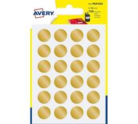 Avery Sachet De 120 Pastilles Ø15 Mm. Ecriture Manuelle. Coloris Or.