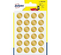 Avery sachet de 120 Pastilles diamètre 15 mm A6 Or
