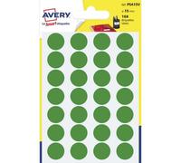AVERY Sachet de 168 pastilles Ø15 mm. Ecriture manuelle. Coloris Vert.