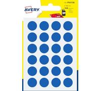 Avery Pastilles autocollantes – Sachet de 168 bleu Ø 15 mm
