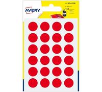 Avery Étui PSA15R de 168 pastilles diamètre 15 mm A6 Rouge