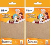 AVERY - Sachet de 18 étiquettes ovales kraft, Format 41 x 89 mm, OVKR18 (Lot de 2)