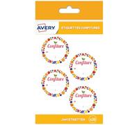 AVERY - Sachet de 20 étiquettes confitures - Ø47,5 mm