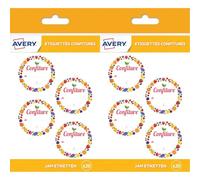 AVERY - Sachet de 20 étiquettes confitures - Ø47,5 mm (Lot de 2)