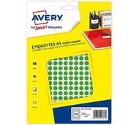AVERY Sachet de 2940 pastilles Diam 8 mm Imprimables Vert G