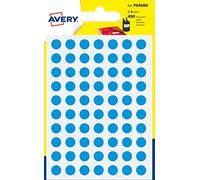 AVERY - Sachet de 490 pastilles bleues autocollantes. Diamètre 8 mm.