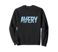 Avery Sea Waves - Nom personnalisé Ocean Beach Art Sweatshirt