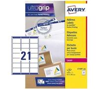 Avery 63.5x38.1mm Jam Libre Label Laser 21 Par Feuille Blanche Pack De 100 L7160-100 (Fpc)