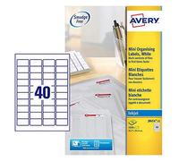 Avery Self Adhesive Address Mailing Labels, Inkjet Printers, 40 Labels per A4 Sh
