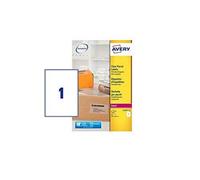 Avery Étiquettes adresse L7567-25 transparentes pour impression laser 210 x 297 mm Lot de 25