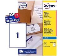 Avery Étiquettes d'expédition pour imprimante jet d'encre Blanc 199,6 x 289,1 mm 100 étiquettes