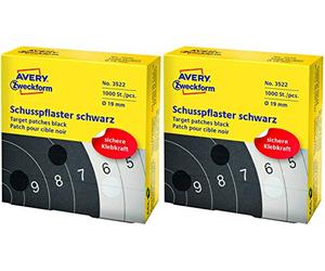 AVERY Special Form 3522 Mousse Plastique (Ø 19 mm, Pré-Imprimé) Noir