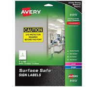 Avery Surface Safe 61515 Lot de 15 autocollants muraux 17,8 x 25,4 cm, adhésif amovible, résistant à l'eau et aux produits chimiques