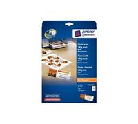 Avery Tent Card C32253 - Blanc - 40 x 110 mm 100 unités (25 feuille(s) x 4 cartes d'invitation