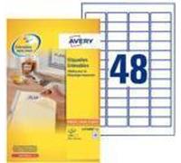 AVERY tiquettes multi-usages enlevables, 45,7 x 21,2 mm
