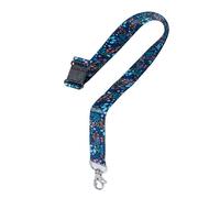 Avery - Tour de cou à motif Printemps avec mousqueton en métal 2 cm - cordon porte-badge en polyester recyclé satiné doux - lanyard identification, cordon badge, porte-carte avec clip de sécurité