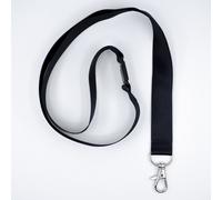 Avery Tours de cou recyclés avec clip de sécurité et mousqueton - Lot de 10 - Noir