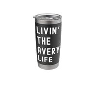 Avery vivant la vie de Avery Nom Amusant Gobelet isotherme en acier inoxydable double paroi