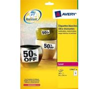 Avery White Étiquettes pour usage intensif - Laser - L7063 Blanc