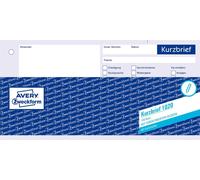 Avery Zweckform® 1020 1020 Lettre courte, DIN A4 (1/3), pré-perforée, 100 feuilles, blanc