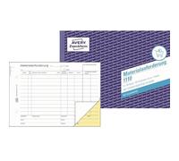 Avery Zweckform 1110 Matériau demande (A5 horizontal, avec 1 feuilles de papier bleu, 2 x 50 feuilles) Blanc/Jaune