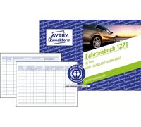 Avery Zweckform 1221, Carnet de route recyclé, pour voiture, A6 horizontal, 64 pages pour 310 trajets