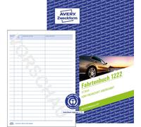 Avery Zweckform 1222, Carnet de route, pour voiture, A5, papier recyclé, 64 pages pour 682 trajets