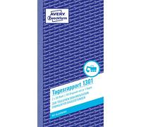 Avery Zweckform 1301 Jour Rapport (105 x 200 mm, avec 2 feuilles de papier bleu, 2 x 50 feuilles) Blanc/Jaune